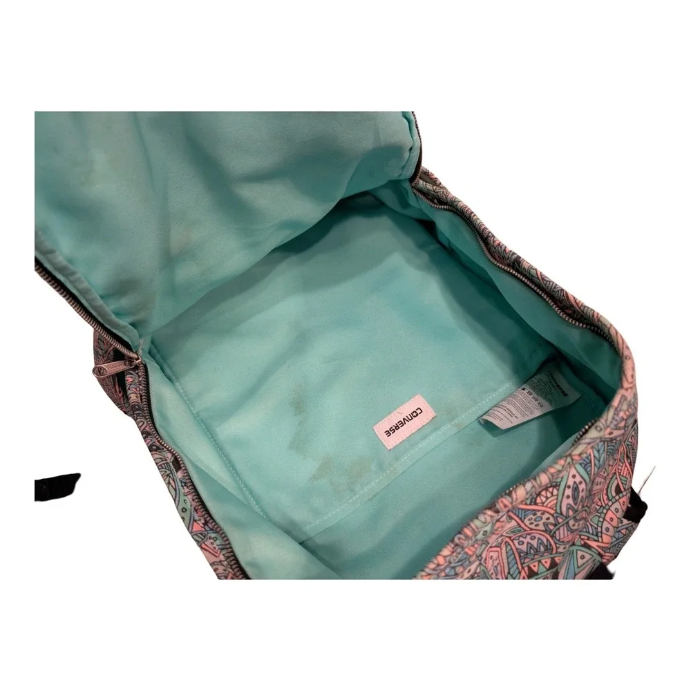 Converse Chuck‎ Taylor All Star Backpack Black Multi Pocket School Bag Geometric